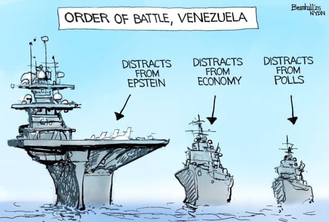 Portrays Venezuela crisis talk as political “distraction fleet”