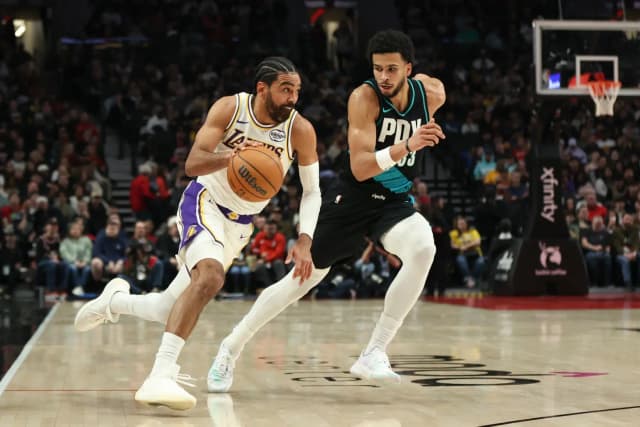 Sharpe leads Blazers to 132-116 win over the Lakers, playing without Doncic
